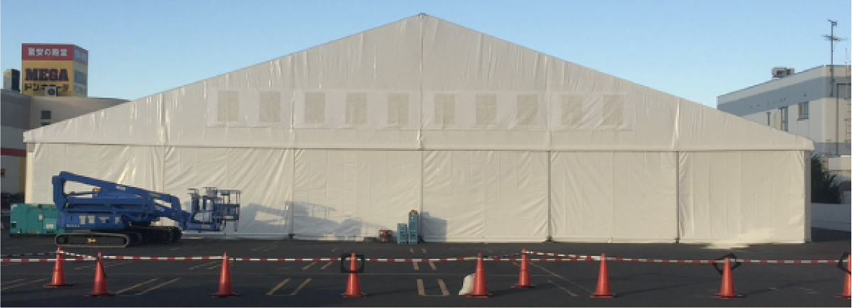 軒高4m仕様（テント脚4m）