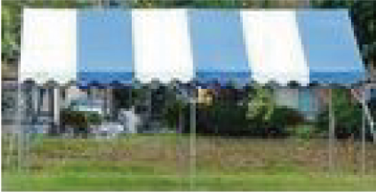 集会用テント・ストライプ 青